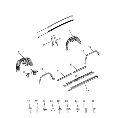 Jeep Grand Cherokee 2021-Present Moldings And Ornamentation Cover