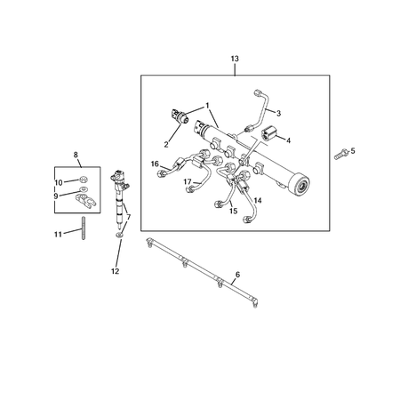 Jeep Compass 2017-Present Fuel Rail And Injectors Bracket