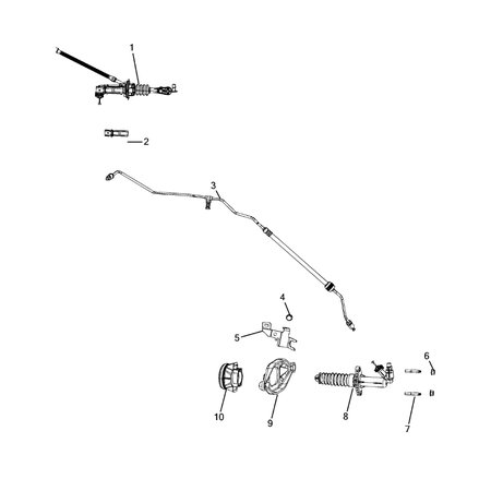 Jeep Wrangler 2018-Present Clutch Controls Kit Master Cylinde