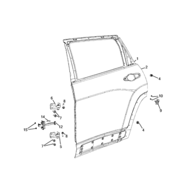 Jeep Cherokee 2014-2018 Rear Door Door