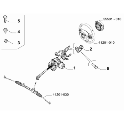 Jeep Renegade 2015-Present Steering Gear Screw