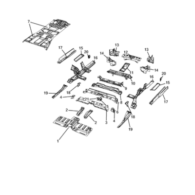 Jeep Grand Cherokee 2021-Present Floor Pans Bracket