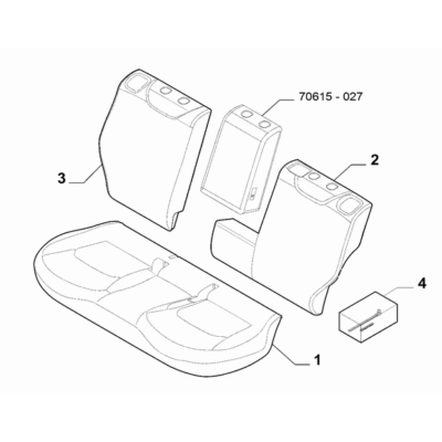 Jeep Renegade 2015-Present Rear Seat Lining Back Lining