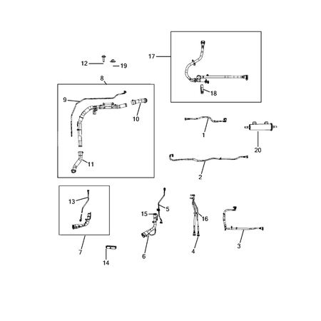 Jeep Wrangler 2018-Present Fuel Tank Filler Tube Hose