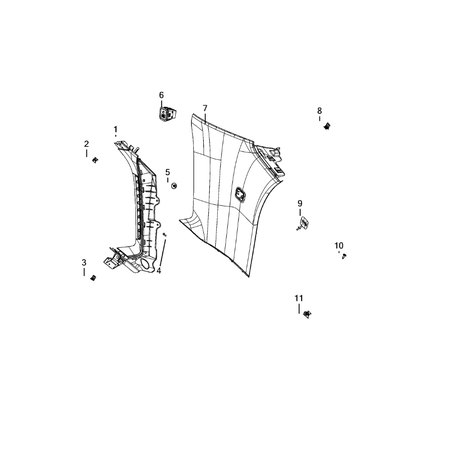 Jeep Grand Cherokee 2021-Present Panels – Moldings – Scuff Plates, Pillar, Cowl, 1/4 Panel Trim And Cargo Covers Cap