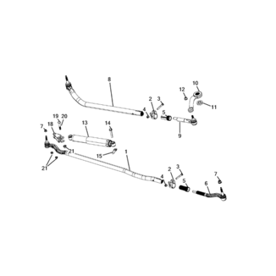 Jeep Wrangler 2018-Present Steering Linkage And Steering Shock Steering Tension Rod Head