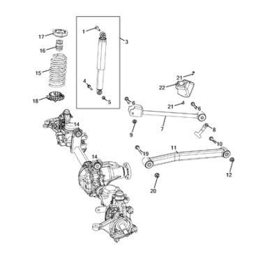 Jeep Wrangler 2018-Present Front Suspension, Strut And Cradle Spring