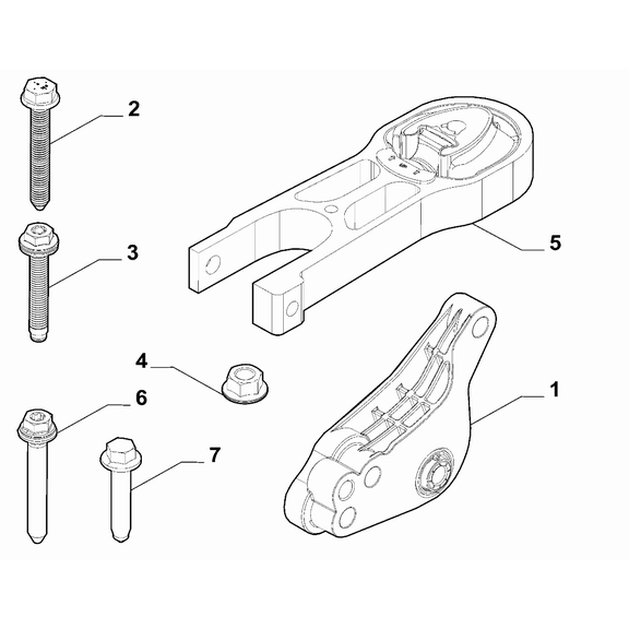 Jeep Avenger 2023-Present Power Plant Suspensions Screw