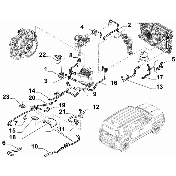 Jeep Renegade 2015-Present Radiator And Leads Bracket