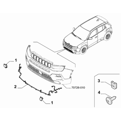 Jeep Avenger 2023-Present Outer Lighting Fog Lamp