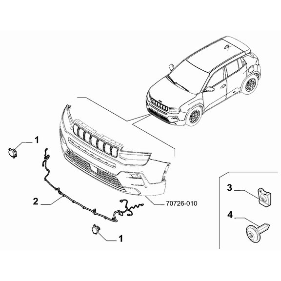 Jeep Avenger 2023-Present Outer Lighting Screw