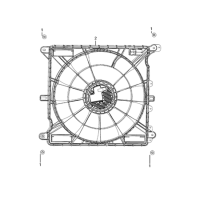 Jeep Grand Cherokee 2021-Present Radiator And Related Parts; Charge Air Cooler Electrofan