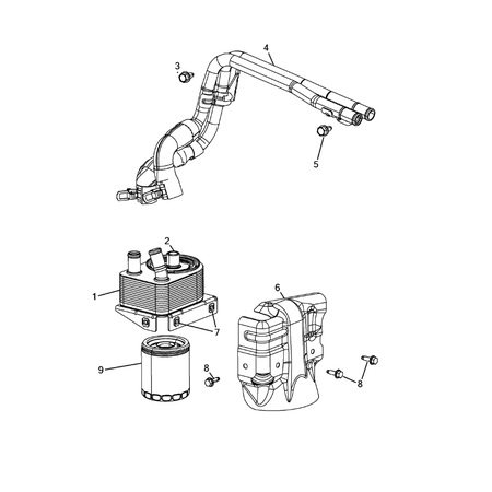 Jeep Cherokee 2014-2018 Engine Oil Cooler Nut