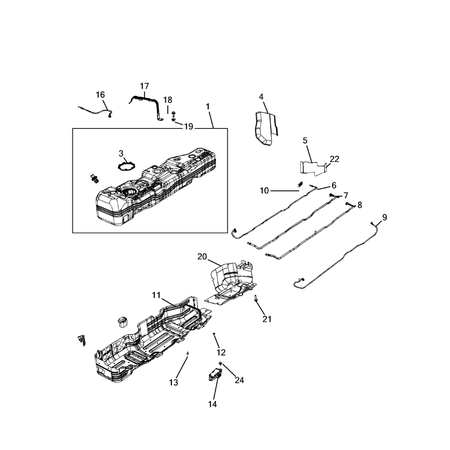 Jeep Wrangler 2018-Present Fuel Tank Pipe