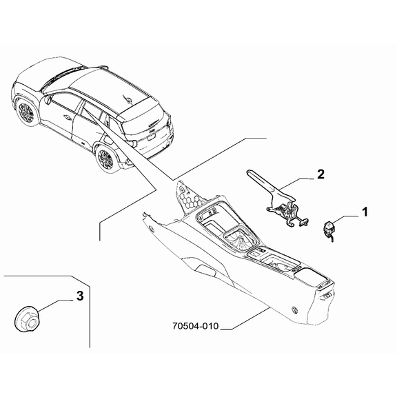 Jeep Avenger 2023-Present Handbrake Control Nut