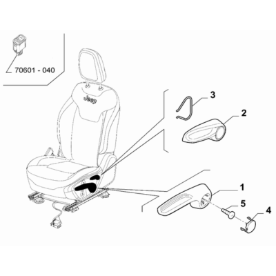 Jeep Renegade 2015-Present Front Seats Screw