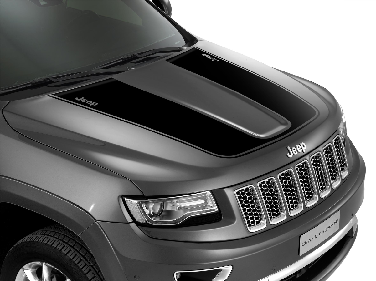 Grand Cherokee 2011-2020 Hood Decal – Matt Black