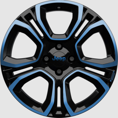 Avenger 2023-Present Alloy Wheel – Glossy Black & Blue 18”