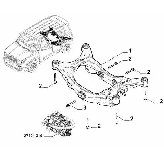 Jeep Renegade 2015-Present Rear Suspension Screw