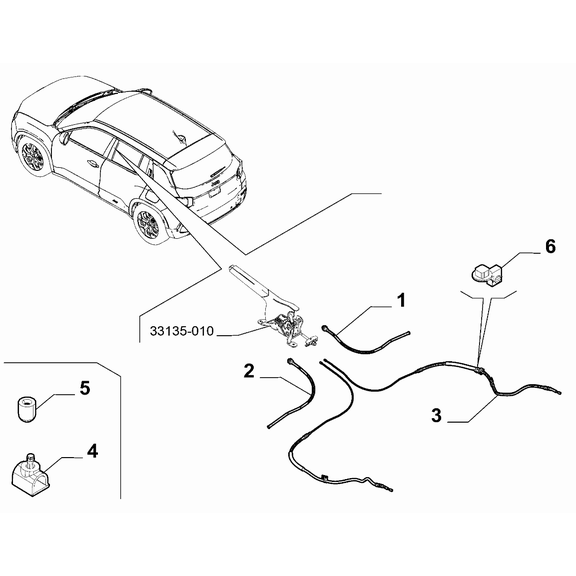 Jeep Avenger 2023-Present Handbrake Control Boot