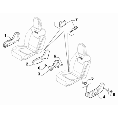 Jeep Renegade 2015-Present Front Seats Screw