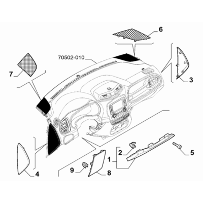 Jeep Renegade 2015-Present Instrument Panel Lid