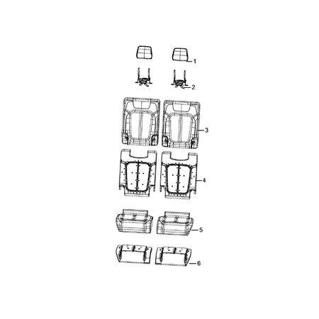 Jeep Grand Cherokee 2021-Present Rear Seats – Third Row Headrest