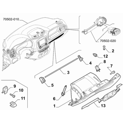 Jeep Renegade 2015-Present Instrument Panel Bumper