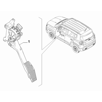 Jeep Renegade 2015-Present Accelerator Control Linkage Pedal