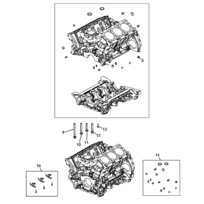 Jeep Grand Cherokee 2011-2020 Cylinder Block Grommet Kit