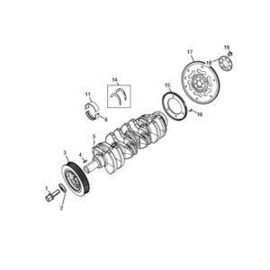 Jeep Cherokee 2014-2018 Crankshaft, Piston, Drive Plate, Flywheel, And Damper Toothed Wheel