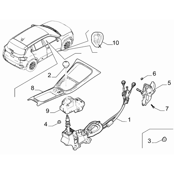 Jeep Avenger 2023-Present Transmission Outer Controls Nut