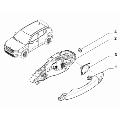 Jeep Avenger 2023-Present Side Front Doors Bracket