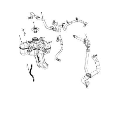 Jeep Grand Cherokee 2011-2020 Engine Coolant Reservoir (Bottle) Hose