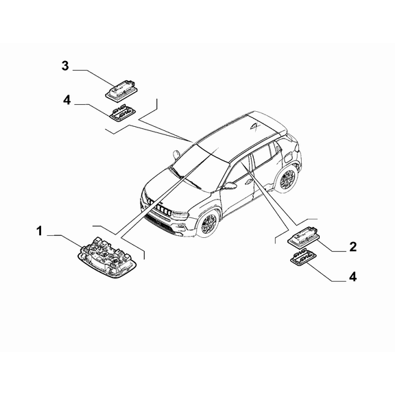 Jeep Avenger 2023-Present Inner Lighting Ornament