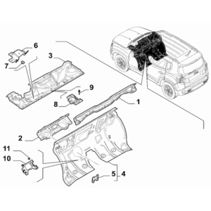 Jeep Wrangler 2018-Present Hood And Hood Release Seal Gasket