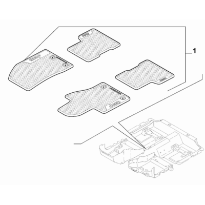 Jeep Renegade 2015-Present Passenger Side Mat Mat