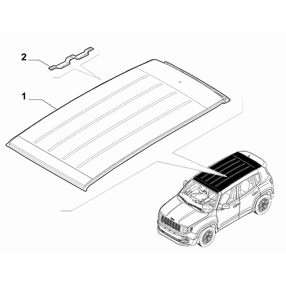 Jeep Renegade 2015-Present Bodyshell, Panels (Central Part) Bracket