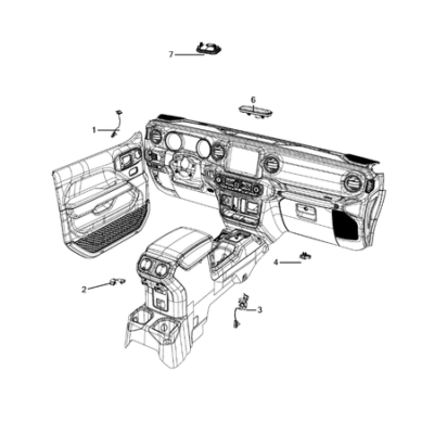 Jeep Wrangler 2018-Present Lamps, Interior And Exterior Ceiling Lamp