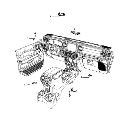 Jeep Wrangler 2018-Present Lamps, Interior And Exterior Ceiling Lamp