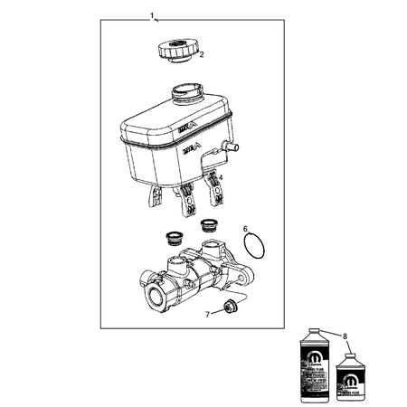 Jeep Wrangler 2018-Present Brake Master Cylinder Liquid