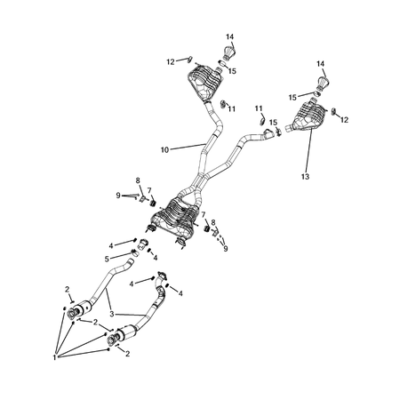 Jeep Grand Cherokee 2011-2020 Exhaust System Silencer Catalized