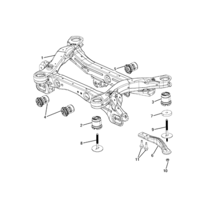 Jeep Cherokee 2014-2018 Rear Suspension And Cradle Frame