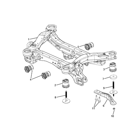 Jeep Cherokee 2014-2018 Rear Suspension And Cradle Nut