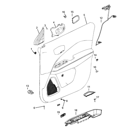 Jeep Compass 2017-Present Door Trim Panels – Front And Rear Screw