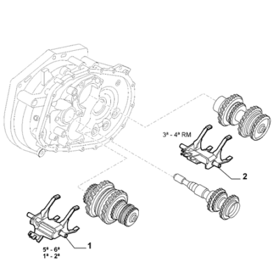 Jeep Renegade 2015-Present Transmission Inner Controls Fork