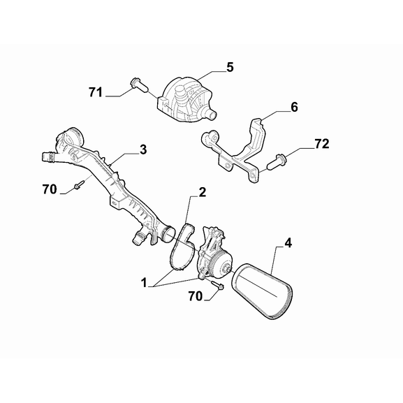 Jeep Avenger 2023-Present Water Pump And Lines Pipe