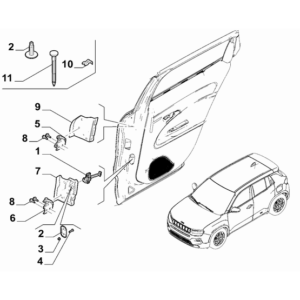 Jeep Renegade 2015-Present Accessory For Front Door Panels Ornament