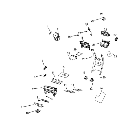 Jeep Grand Cherokee 2021-Present Consoles Moulding