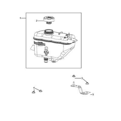 Jeep Grand Cherokee 2021-Present Engine Coolant Reservoir (Bottle) Tank